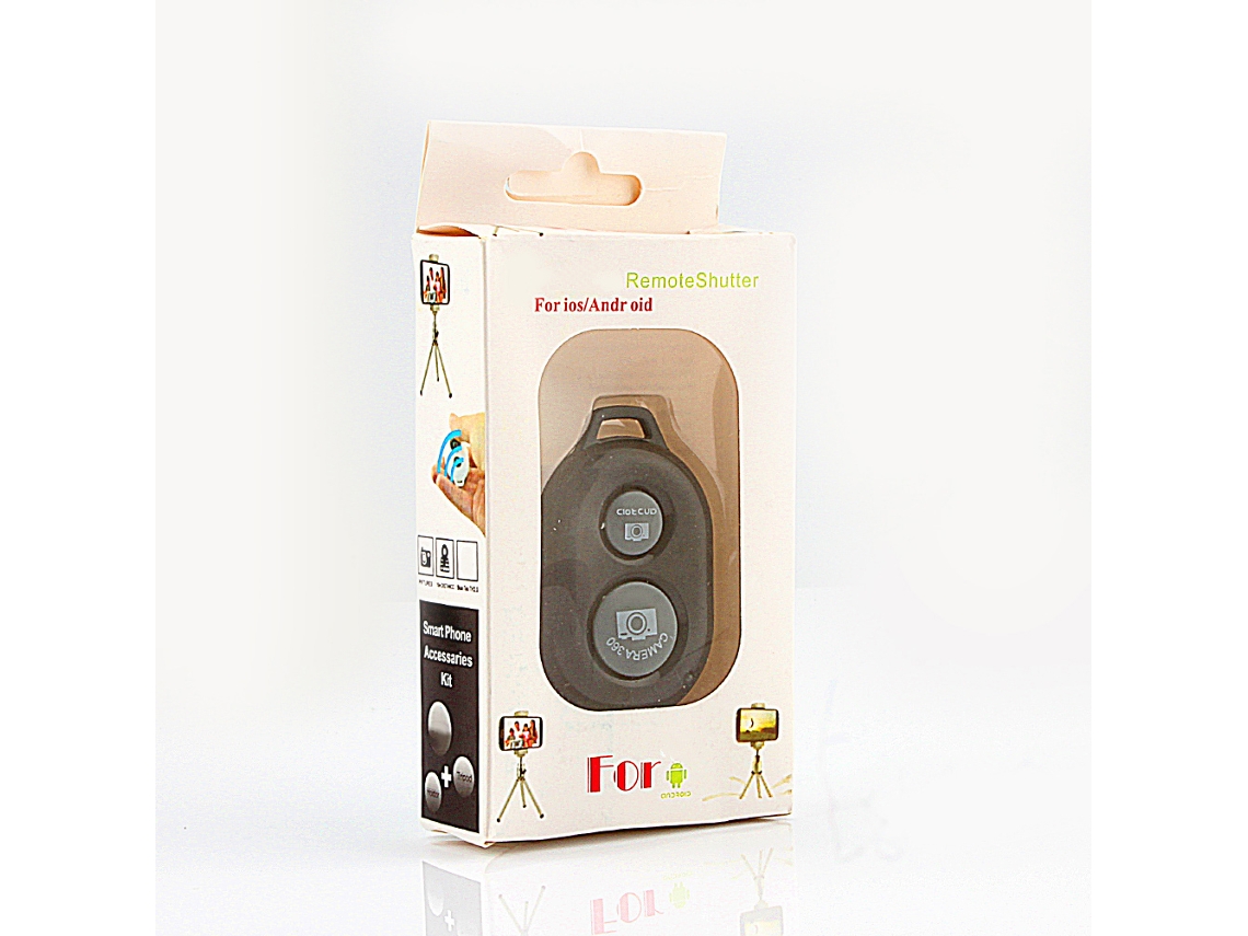 Control Remoto Bluetooth para Cámara Selfie con Temporizador para iPhone y Samsung