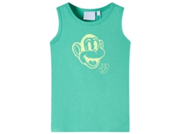 T-shirt De Manga Cava Para Criança Verde 92