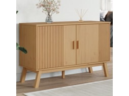 Aparador | Armário Buffet Olden 114x43x73,5 Cm Madeira De Pinho Maciça Castanho