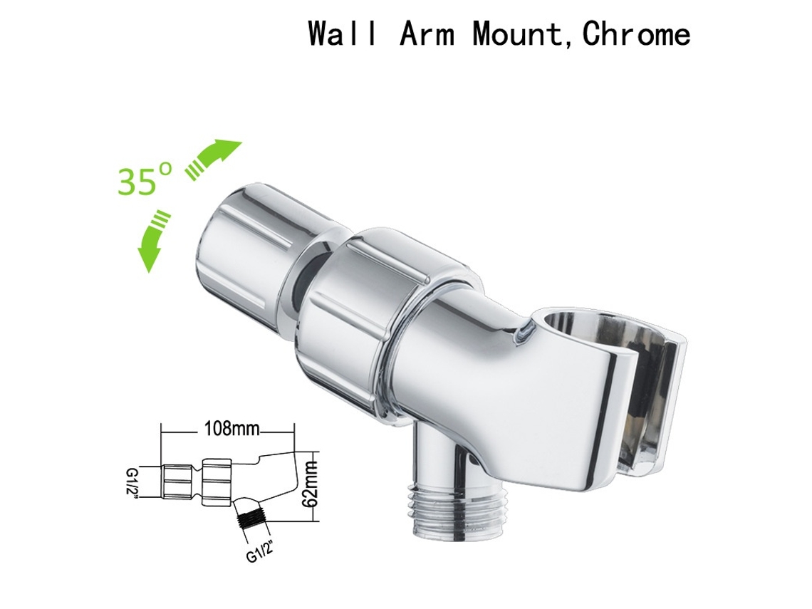 Adaptador Torneira, Braço De Chuveiro Universal Para Dispensador De Chuveiro Wa, Abs