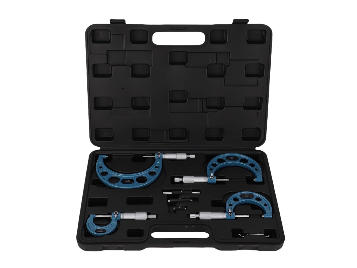 Conjunto De 4 Micrômetros Externos, Faixa De Medição De 0-1/1-2/2-3/3-4 Polegadas, 0