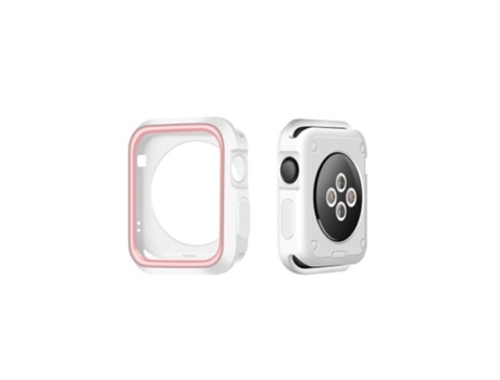Capa de Proteção Reforçada para Apple Watch Se (2022) 40mm GIFT4ME Branco/Rosa