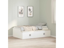 Vidaxl Estrutura Da Cama Branco 70 X 190 Cm Derivados De Madeira