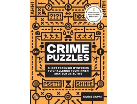 Livro 60-second brain teasers crime puzzles de diane capri (inglês)