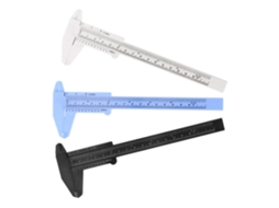 Conjunto De 3 Paquímetros Métricos Plástico Com Régua Deslizante Dupla