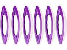Conjunto de 6 Pinças para Esmalte em ABS Roxo, Ferramenta para Cuidados com as Unhas