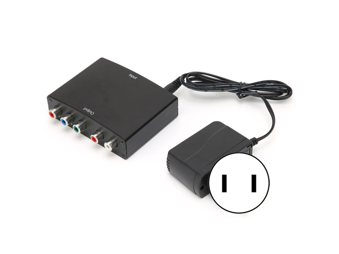 Aetheria conversor de Vídeo Áudio Ypbpr para Hdmi Composite Digital com Resolução 1080i Plug And Play