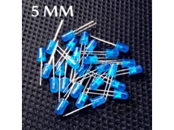 100 Peças Diodo Led 5mm Azul | S/MARCA