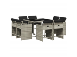 Garden Dining Set, Garden Dining Sets Vidaxl Cinzeto Rattan / Vime (n/a)