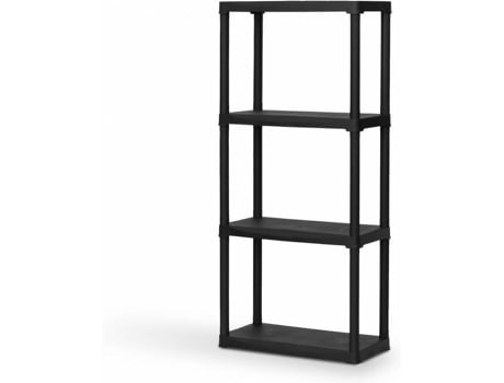 Prateleira de Plástico 4 Prateleiras com Capacidade de 80 Kg Armazém Doméstico OTO TOP ITALY (60x30x133cm)