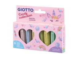 Borracha Em Lápis GIOTTO Candy, Cores Pastel, 8 Unidades
