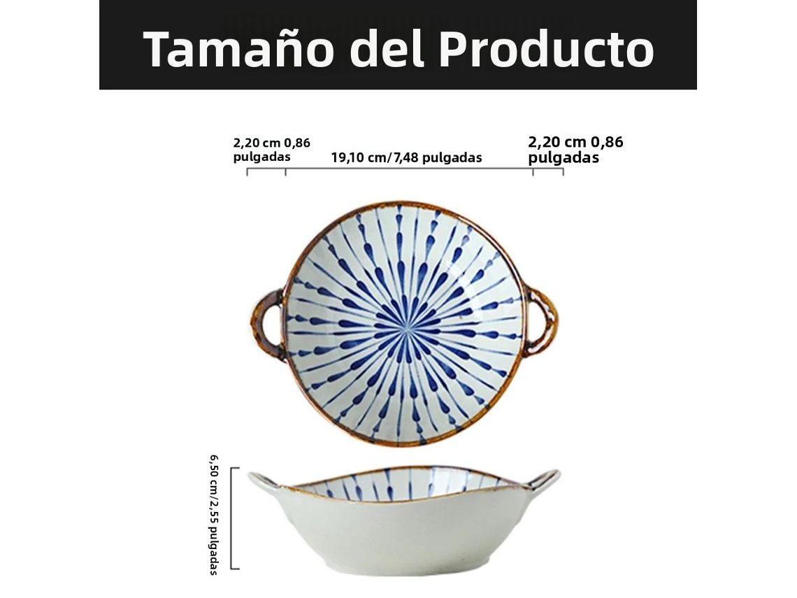 (estilo B) Tigela De Sopa De Cerâmica Estilo Japonês De 7,5 Polegadas Com Alça, Adequada Para Micro-ondas E Uso Doméstico.