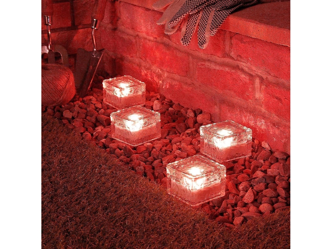 Luzes Solares De Gelo Para Pedras, Pacote Com 4 Luzes Led À Prova Dágua Ip68 Para Paisagens, Caminhos De Jardim E Decoração De Pi Aquaforge