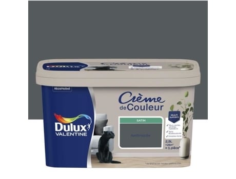 Pintura Dulux Valentine Creme De Cor Satinado Cinza Antracite 2,5l