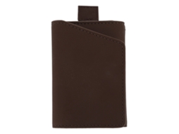 Carteira Minimalista de Couro Porta cartões Multifuncional Slim para Homens e Mulheres Marrom