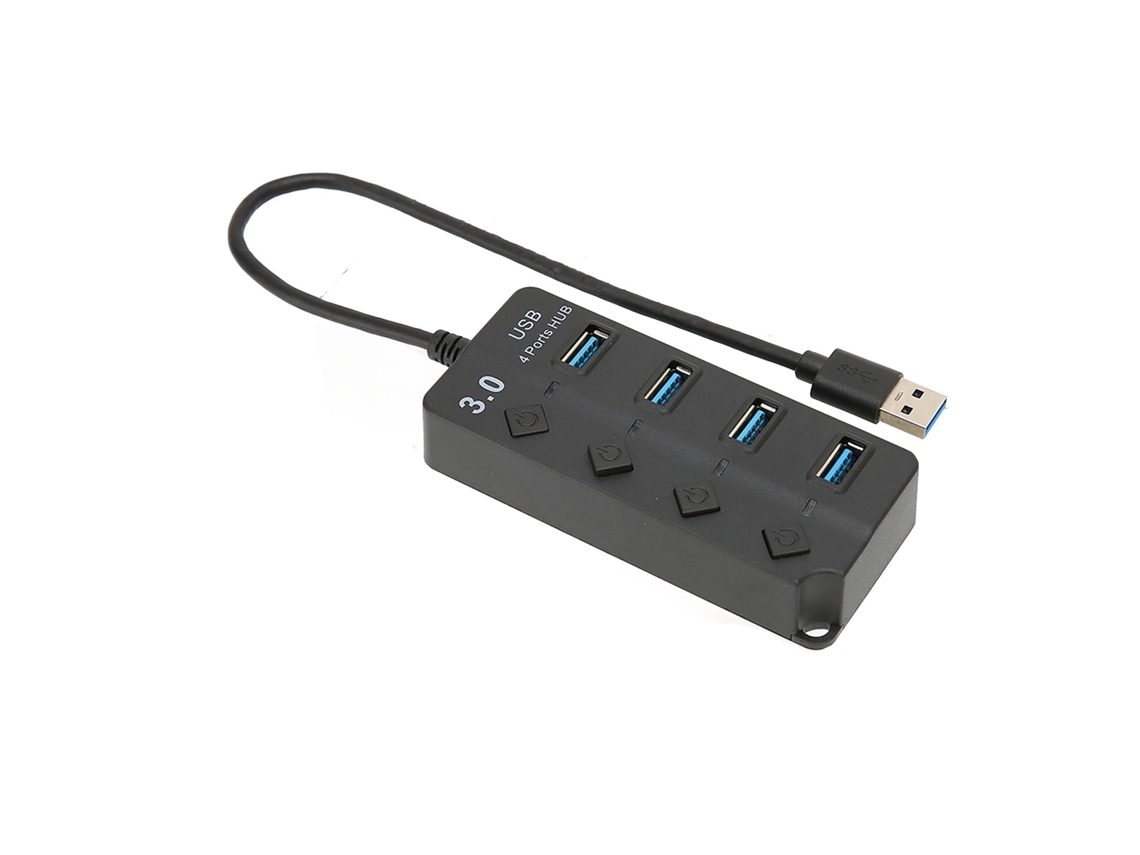 Aetheria hub Usb 3.0 4 Portas Splitter 5gbps Plug And Play para Win os X com Interruptores Led