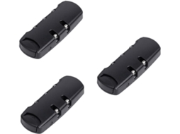 Conjunto De 3 Cadeados Combinação Com Disco Para Mala, Segurança Tsa