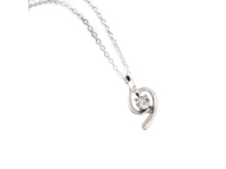 Colar Feminino Strass Pendente Ligação Elegante