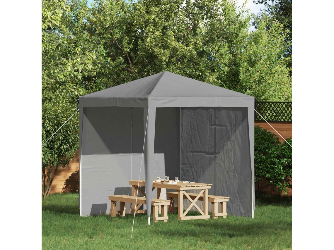 Vidaxl Lateral De Tenda Para Festa 2 Unid. 200 X 195 Cm Cinzento-claro