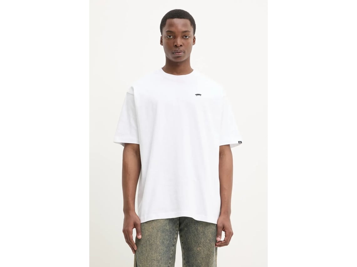 Camiseta masculina Vans Salton Loose de poliéster, branca (GG)