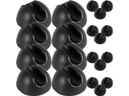 Conjunto De 20 Protetores Pés Cadeira Em Pvc Preto, Para Móveis, Com