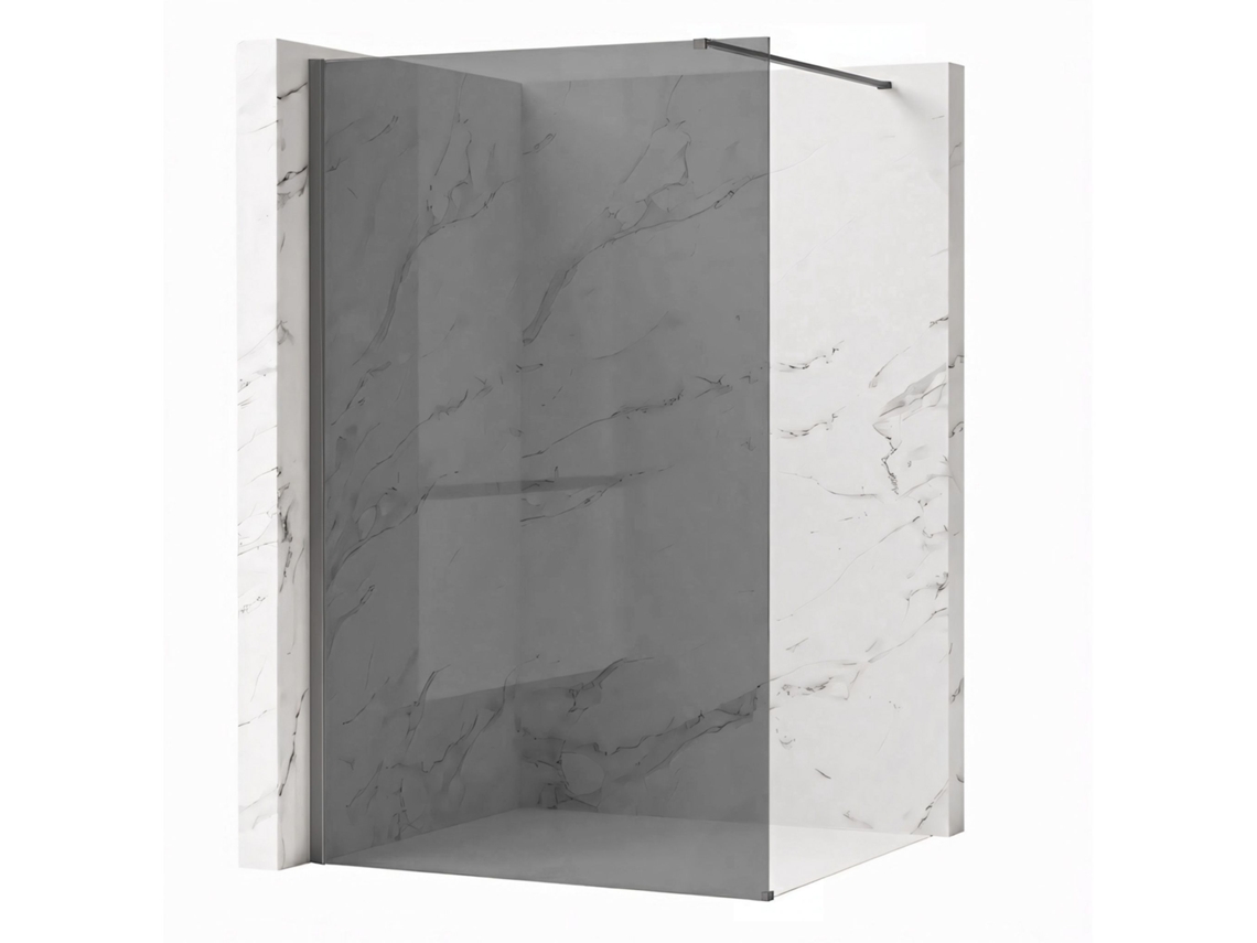 Parede De Chuveiro Rea Flexi Grey 140 Titanium