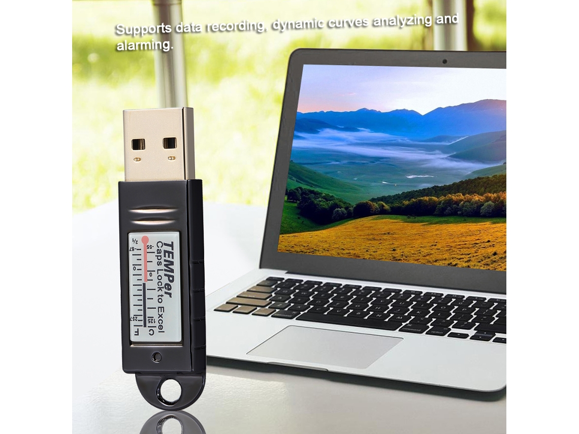 Pcsensor Termômetro Higrômetro Usb Data Logger Para Notebook Pc Prata