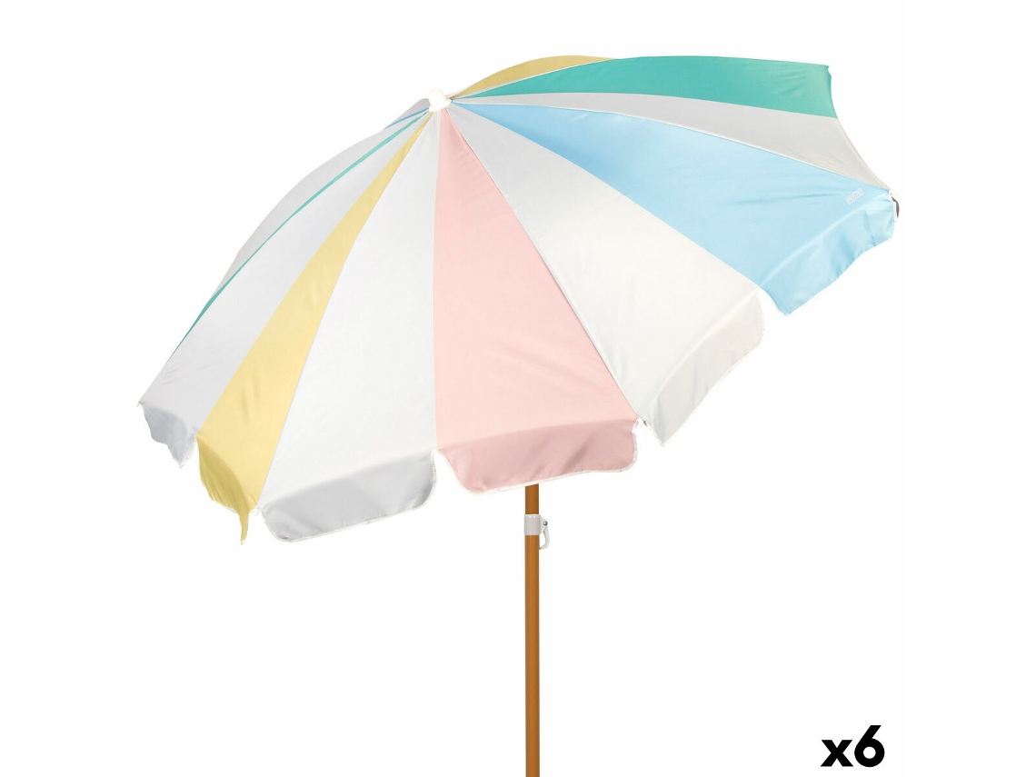 Chapéu De Praia Aktive Ø 200 Cm 20 X 185 X 20 Cm (6 Unidades)