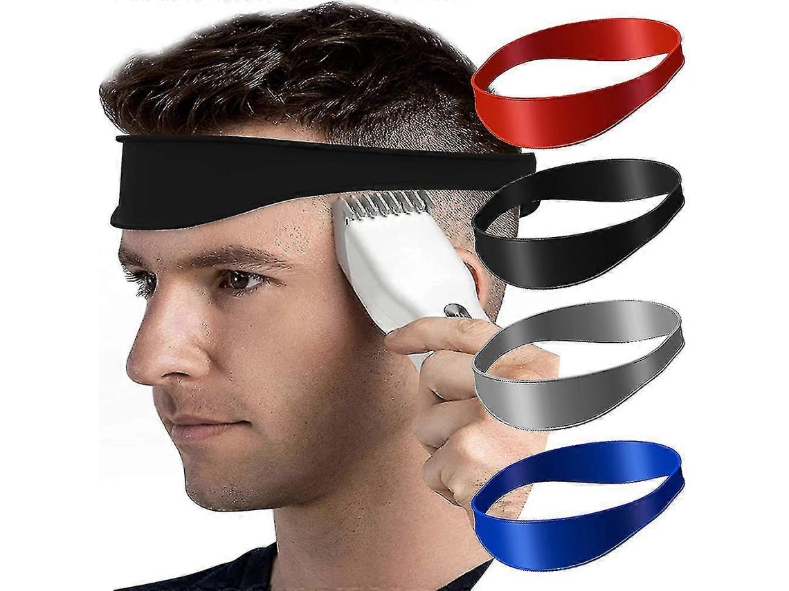 Faixa Guia Para Corte De Cabelo, Silicone Flexível, Design Curvo