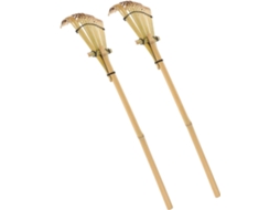 Conjunto de 2 ancinhos de bambu estilo japonês, para gramados | S/MARCA