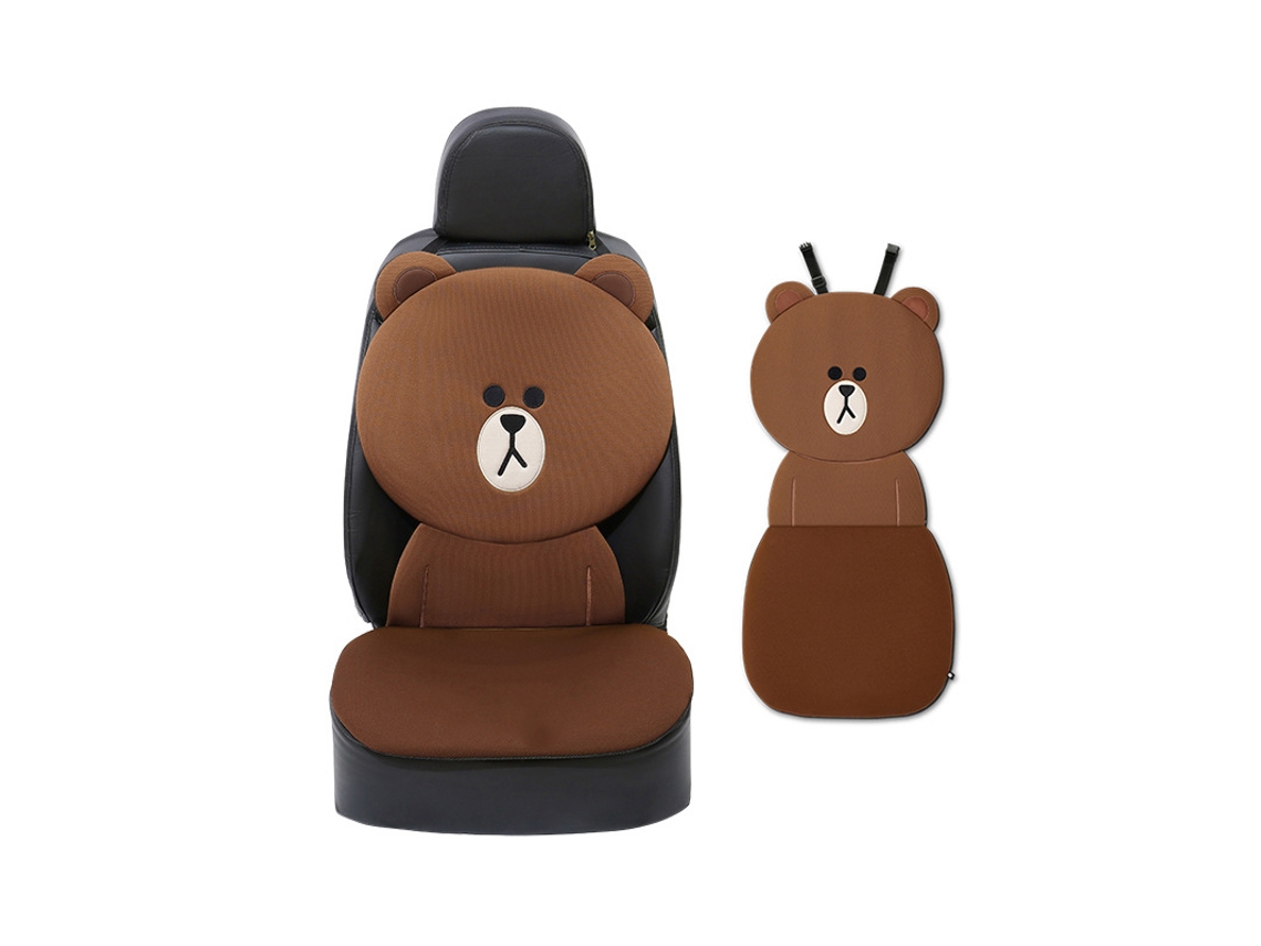 Almofada De Carro Respirável E Refrescante, Almofada De Assento De Carro Confortável Com Desenho Animado Para Car Bunny Brilvibera