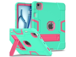 Capa Para Tablet Lurelia, Compatível Com Ipad Pro De 11" (2024, Rosa Vermelho, Silicone, Função Sono, Proteção Antiquedas