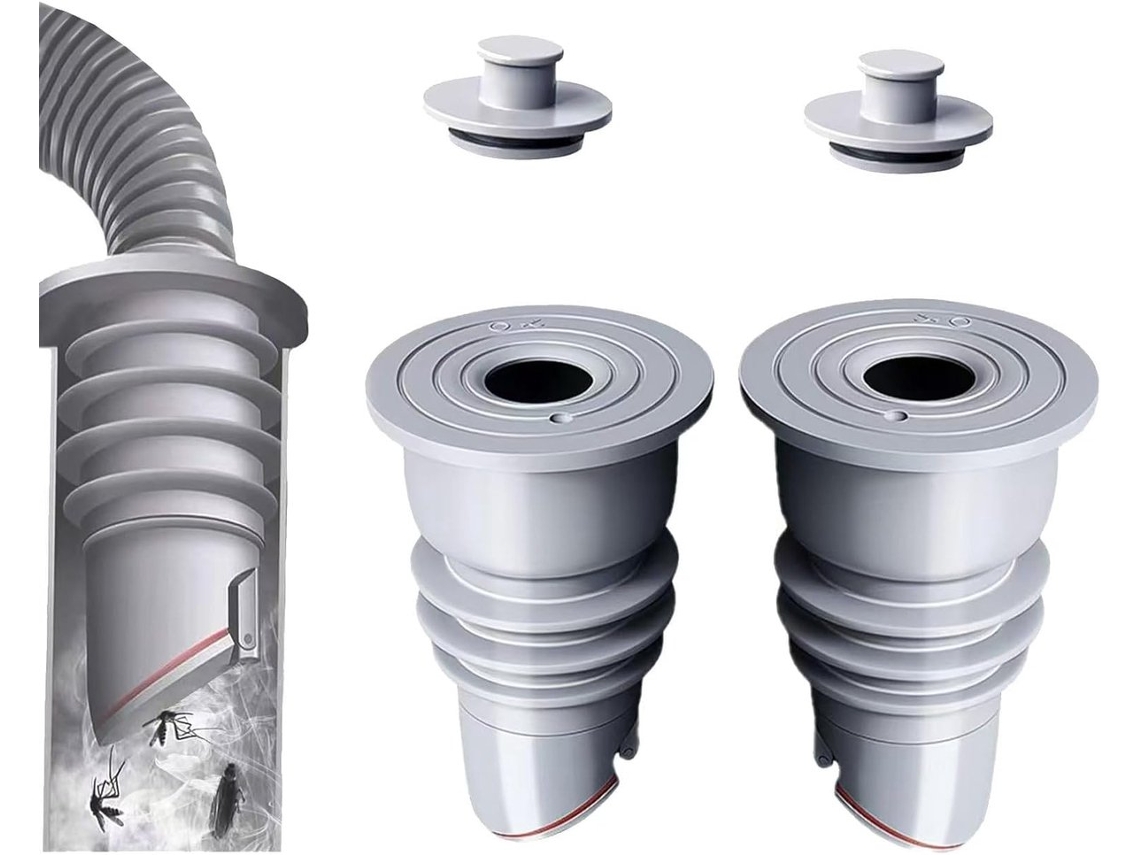 Tampa de Ralo Universal Inodora para Máquina Lavar Roupa, Conjunto 35 40 Mm, Núcleo Piso, Vedação, Junta, 2 Peças AQUAFORGE
