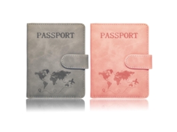 Conjunto De 2 Porta-passaportes, Com Proteção Rfid, Compartimentos Para Cartões E Documentos