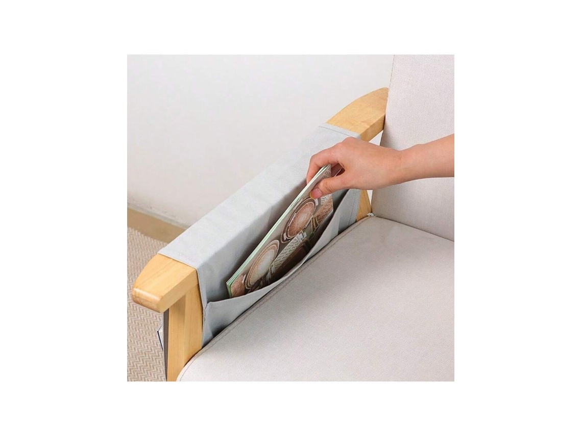 Bolsa Organizadora Para Pendurar No Braço Do Sofá, Bolsa Multifuncional Em Lona Para Guardar O Comando, 36 X 82 Cm Igvtrade
