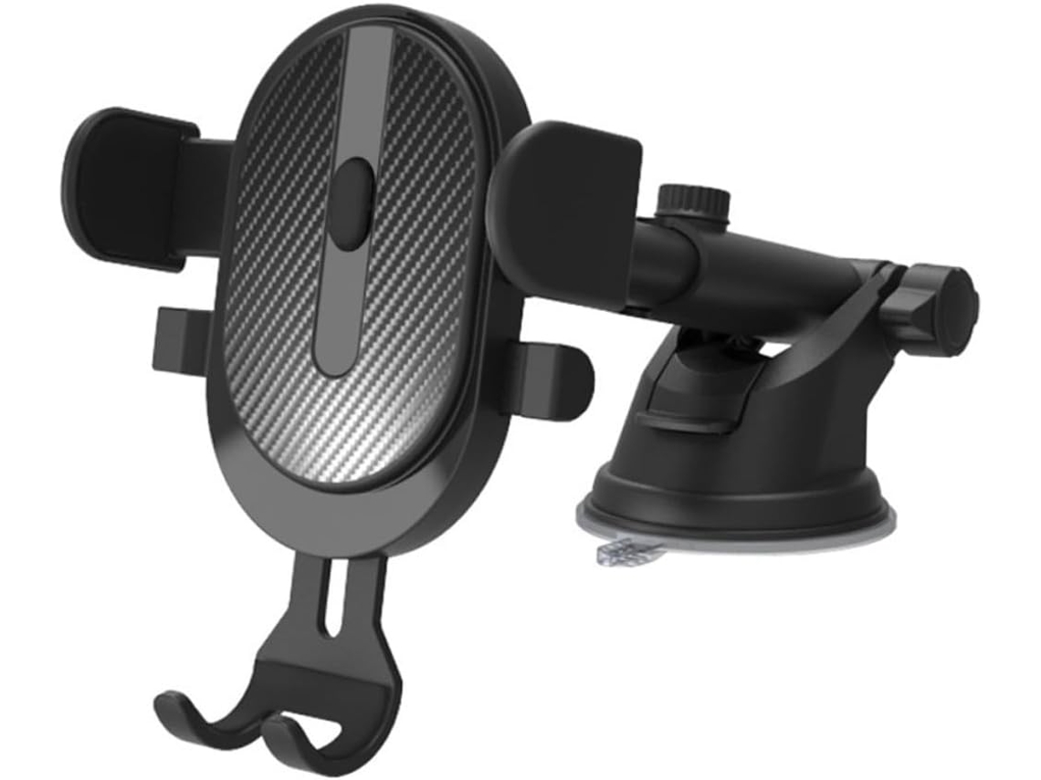 Suporte Veicular Para Celular Com Dupla Função E Ventosa Para Maior Estabilidade.