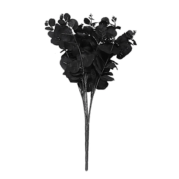 20 Flores Artificiais de Eucalipto Preto para Decoração de Festas de Casamento. AQUAFORGE