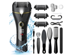 Removedor De Calos Elétrico Portátil Para Pés, Kit De Pedicure Com Lixa Para Pés, Preto Aquaforge