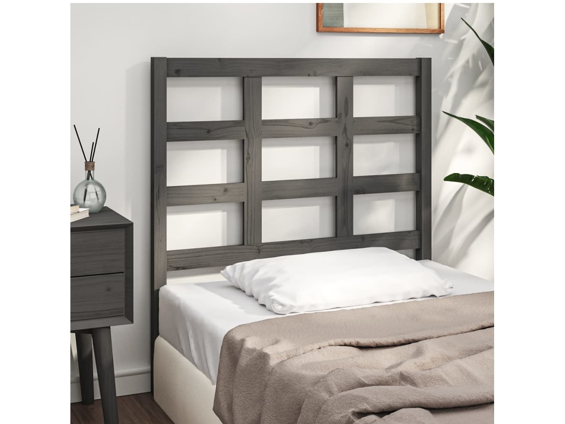 Cabecero 95,5x4x100 cm Pino Macizo Gris