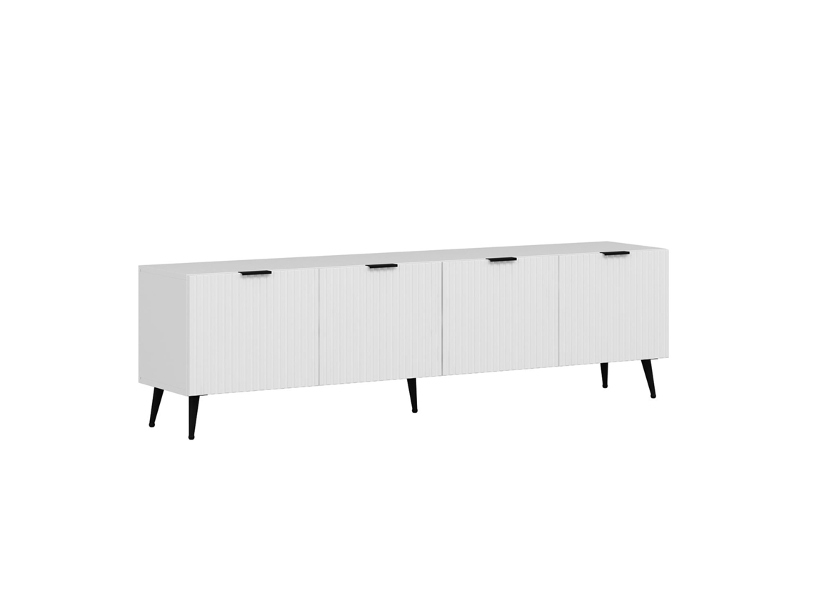 Móvel de TV Kale com 4 portas, branco, Venprodin