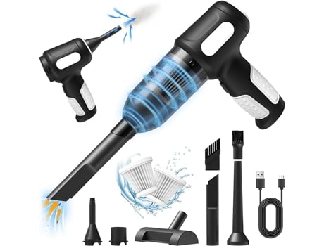 Aspirador Porttil Sem Fios Potente 7000pa, Aspirador Porttil Sem Fios 3 Em 1 Com Suco, Aspirador Automvel Sem Fios Com Carregamento Usb Jaicom