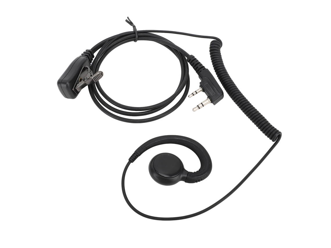 Fone de Ouvido Headset com Fio Único Plug K Compatível com Baofeng Uv 5r e Outros Rádios de Comunicação EOOCOO (microfone Integrado Ptt)