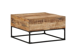 Vidaxl Mesa De Centro 68x68x41 Cm Madeira De Mangueira Áspera