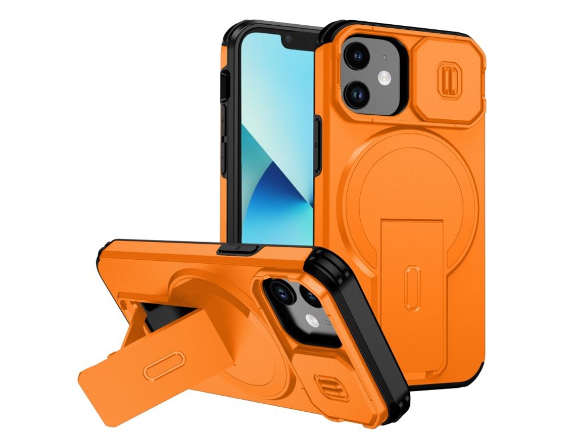 Capa Com Suporte Magsafe Para Iphone 12 Mini - Abertura Deslizante Com Proteção De Câmara