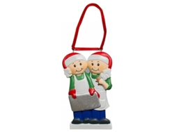 Adorno Colgante Navideño De Resina Pintado Para Árbol De Navidad Manual Diy Con Diseño Familiar
