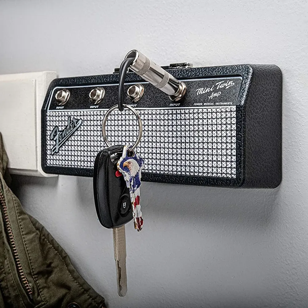 Bems Suporte para Chaves de Rock Fender Preto com 4 BRILVIBERA