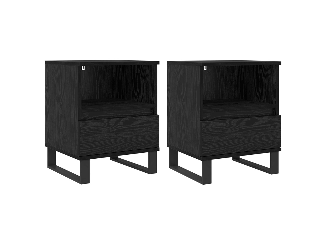 MAISON EXCLUSIVE Cama com Guarda-Roupa Carvalho Preto com Gaveta (40x35x50 cm)
