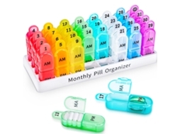Organizador de Comprimidos CHRUI 31 Dias 2 Vezes Ao Dia Sem Bpa (colorido)
