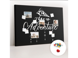 Painel De Cortiça Para Parede Citação De Viagem Para O Corredor Espelharte (140x100 Cm)