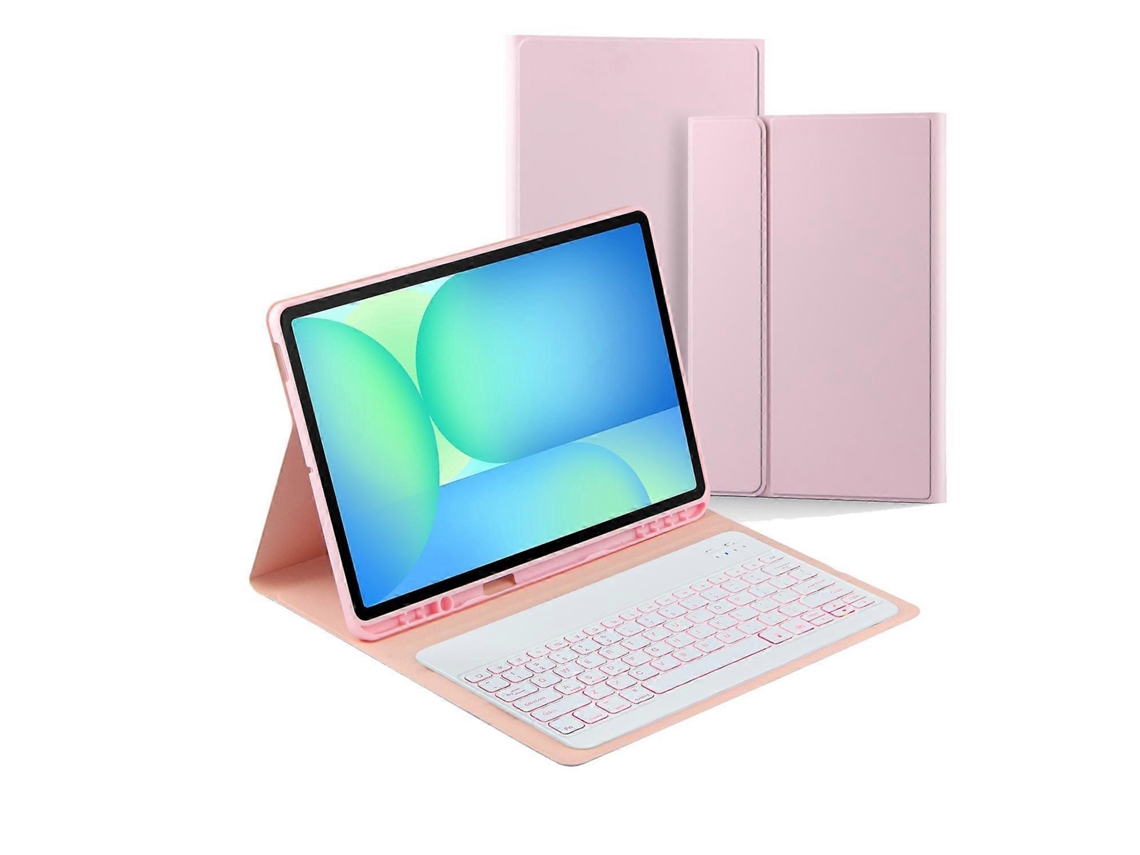 Capa de couro para tablet Webake Psd X620 com teclado Bluetooth retroiluminado